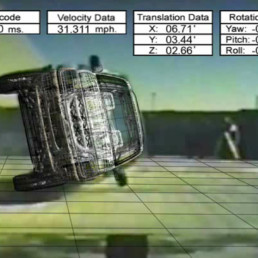 Example of Knott Laboratory's use of videogrammetry on a car accident