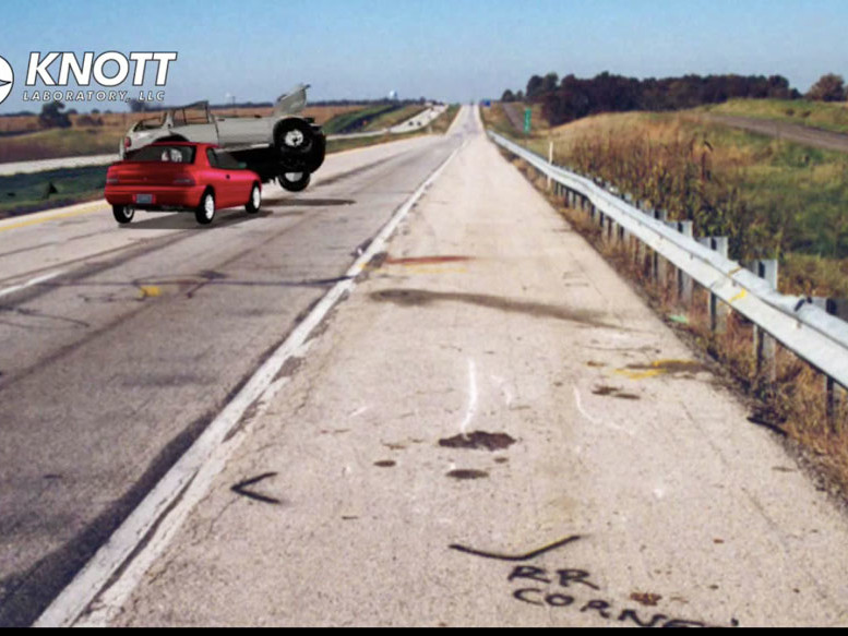Image from animation of SUV Car Rollover Accident