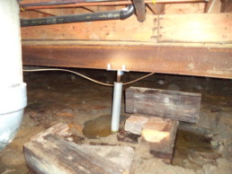 Image of moisture and water intrusion causing foundation problems