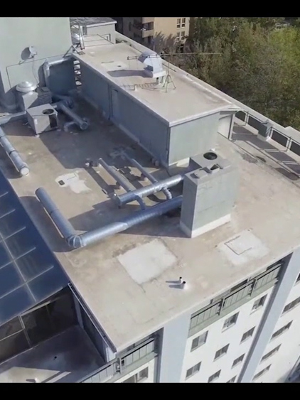 High-tech drone is used for roof investigations.