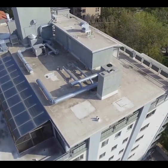 High-tech drone is used for roof investigations.