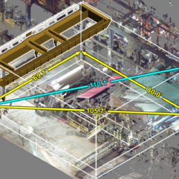 Image of overhead crane line of sight study by Knott Lab