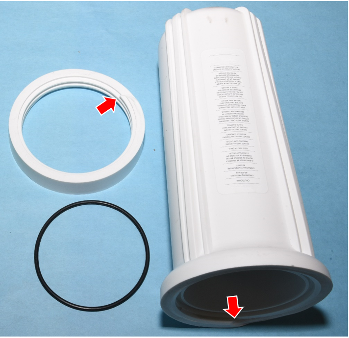 fractured water filter sump