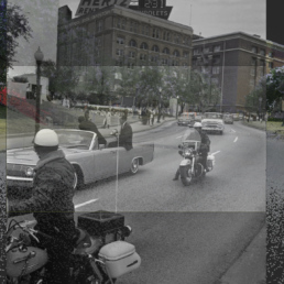 Image showing Dealy Plaza during the JFK assassination in modern technology