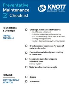 Image of preventative maintenance checklist document