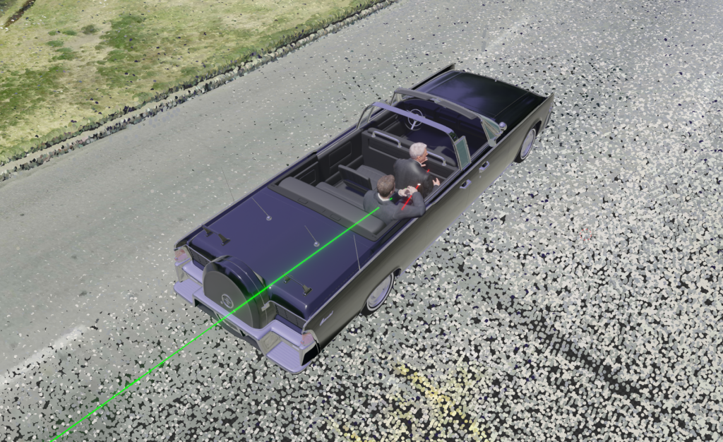 Comparison of bullet trajectories testing the single bullet theory