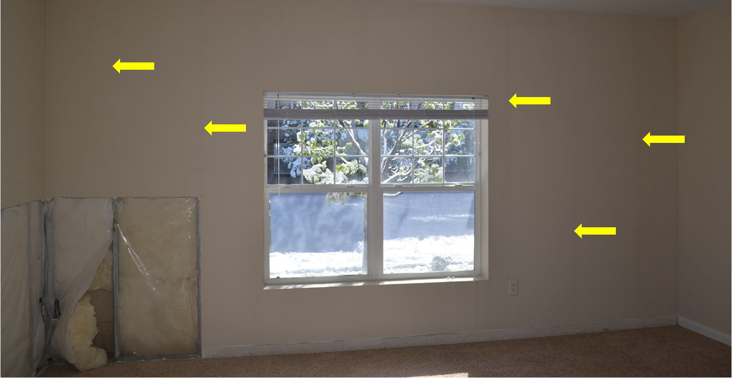 ghosting of metal studs