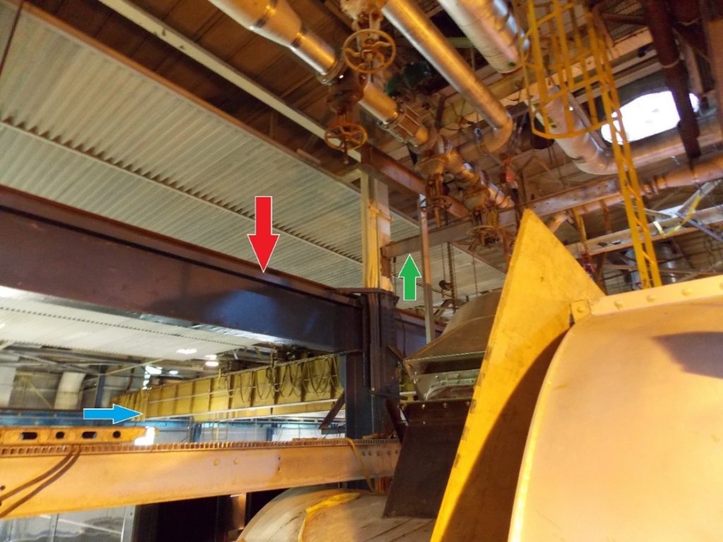 overhead crane in warehouse