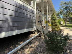Townhome with erosion damage