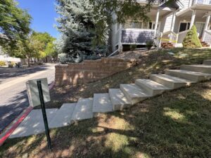 Townhome community with erosion damage