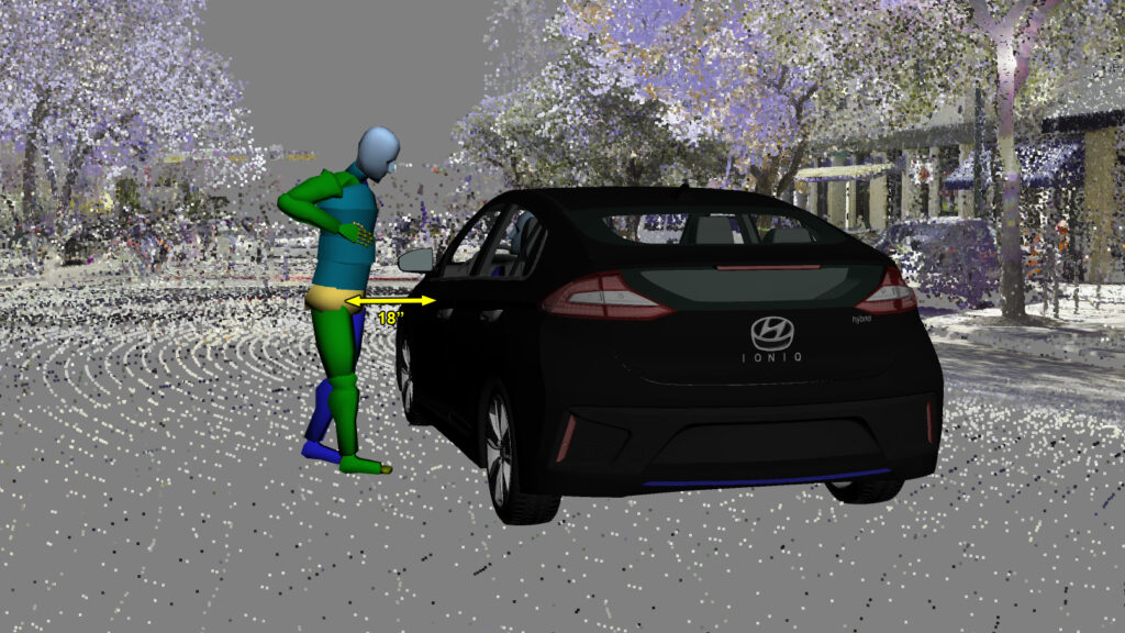Biped model from reconstruction of Austin shooting case